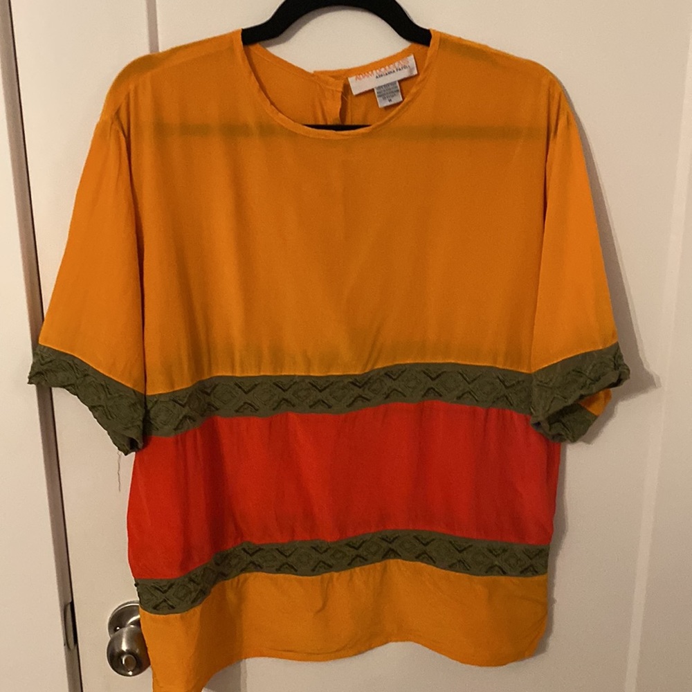 Vintage Adam Douglas 100% silk blouse